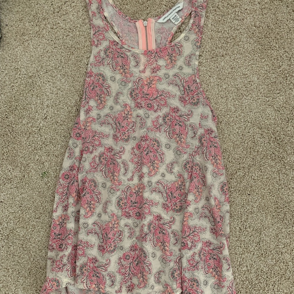 American eagle patterned zip up tank